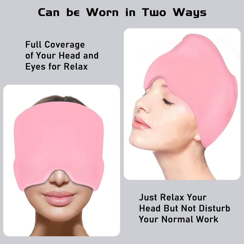 Migraine Relief Cap – Cooling Ice Gel Hat for Headache, Tension &  Puffy Eyes Relief